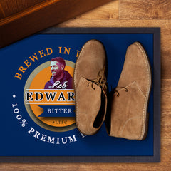 Luton Rob Edwards  - Football Legends - Door Mat -60cm X 40cm