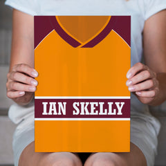 Motherwell 1987 Home Shirt - A4 Personalised Metal Sign Plaque