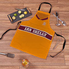 Motherwell 1987 Home Shirt Apron - Personalised Retro Football Novelty Water-Resistant, Lazer Cut (no fraying) Light Weight Adults Apron