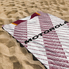 Motherwell 1992 Away Shirt - Personalised Lightweight, Microfibre Retro Beach Towel