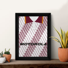 Motherwell 1992 Away Shirt - A4 Personalised Metal Sign Plaque