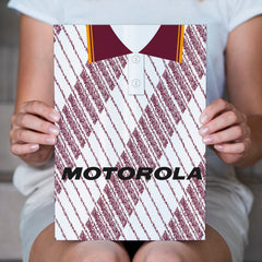 Motherwell 1992 Away Shirt - A4 Personalised Metal Sign Plaque