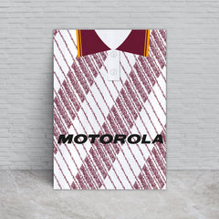 Motherwell 1992 Away Shirt - A4 Personalised Metal Sign Plaque