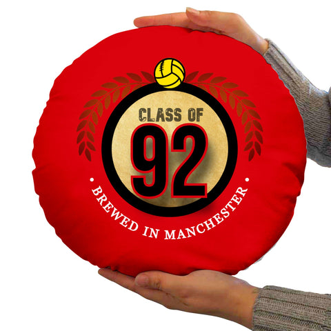 Manchester Red Class of 92 - Football Legends - Circle Cushion 14inch