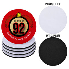 Manchester Red Class of 92 - Football Coaster - Square Or Circle