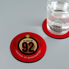 Manchester Red Class of 92 - Football Coaster - Square Or Circle