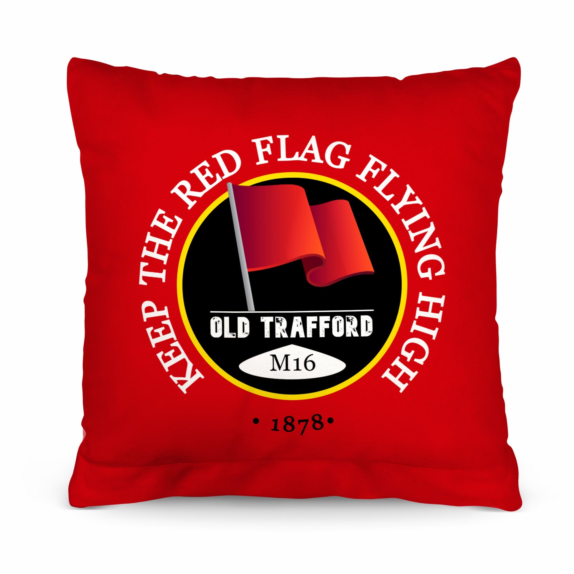 Manchester Red Red Flag - Football Legends - Cushion 10inch