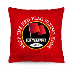 Manchester Red Red Flag - Football Legends - Cushion 10inch