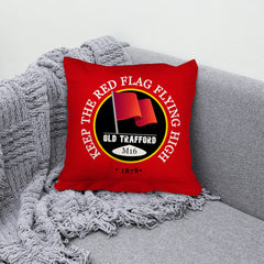 Manchester Red Red Flag - Football Legends - Cushion 10inch