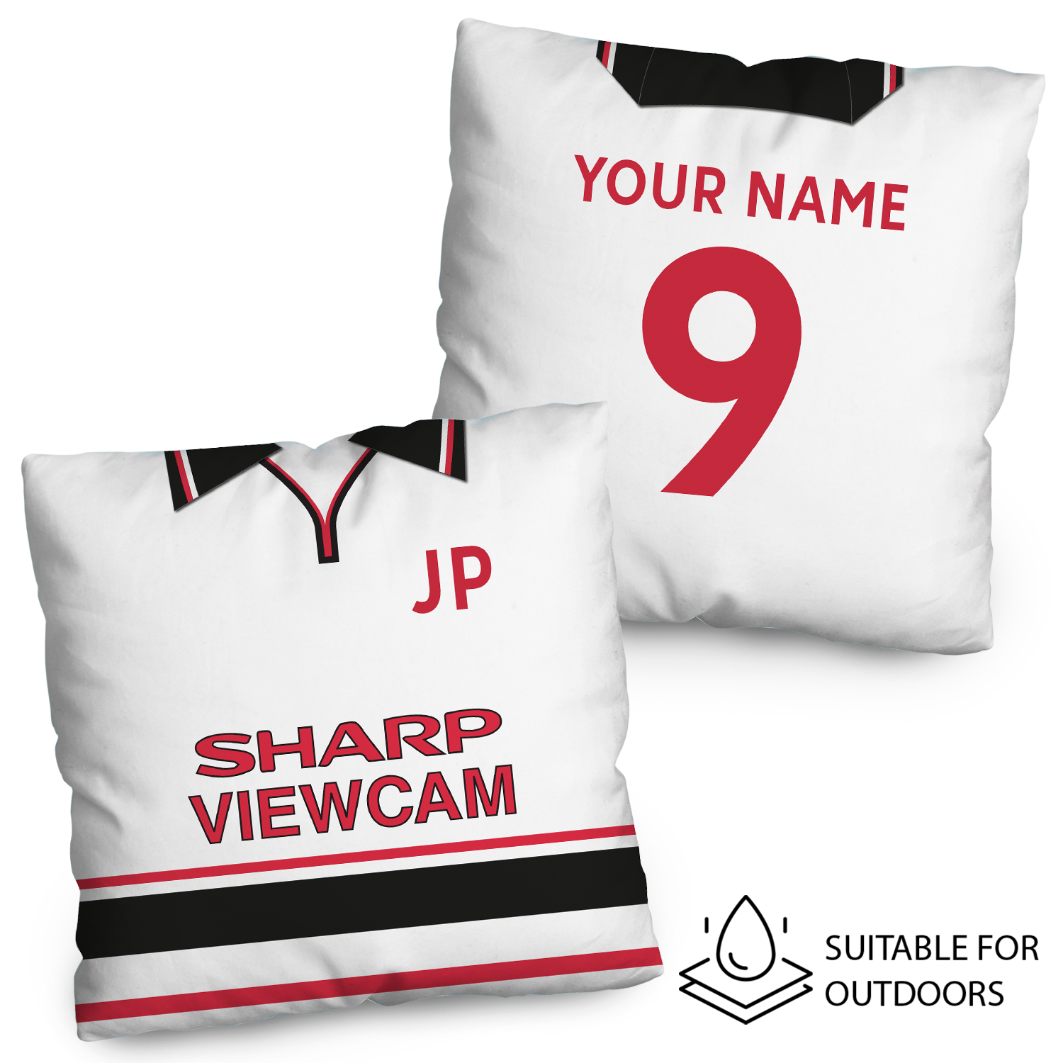 Manchester - 1999 Away Shirt - 45cm or 61cm Retro Showerproof Outdoor Cushion
