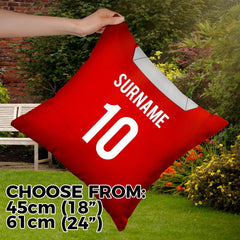 Manchester -1999 Home Shirt - 45cm or 61cm Retro Showerproof Outdoor Cushion