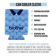 Manchester Blue 1989 Home Shirt - Personalised Drink Can Cooler