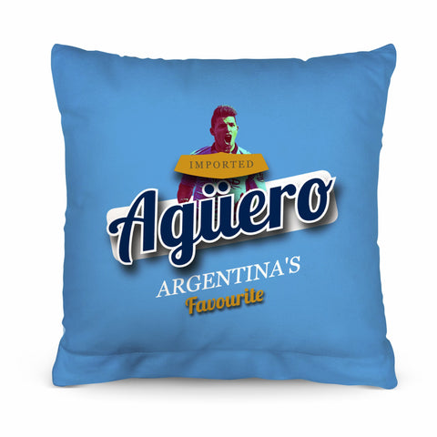 Manchester BlueAguero - Football Legends - Cushion 10inch