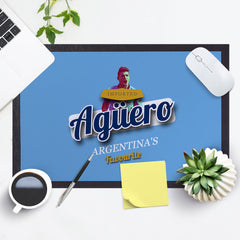 Manchester Blue Aguero  - Football Legends - Door Mat -60cm X 40cm