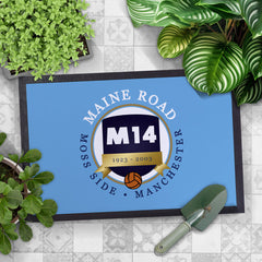 Manchester Blue Maine Road  - Football Legends - Door Mat -60cm X 40cm