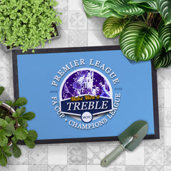 Manchester Blue Treble  - Football Legends - Door Mat -60cm X 40cm
