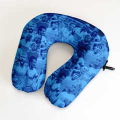 Manchester Blue Montage - Retro Football Travel Pillow