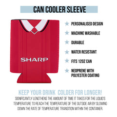 Manchester Red 1999 Home Shirt - Personalised Drink Can Cooler