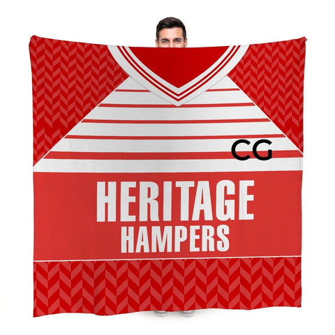 Middlesbrough  - 1990 Home Shirt - Personalised Retro Fleece Blanket