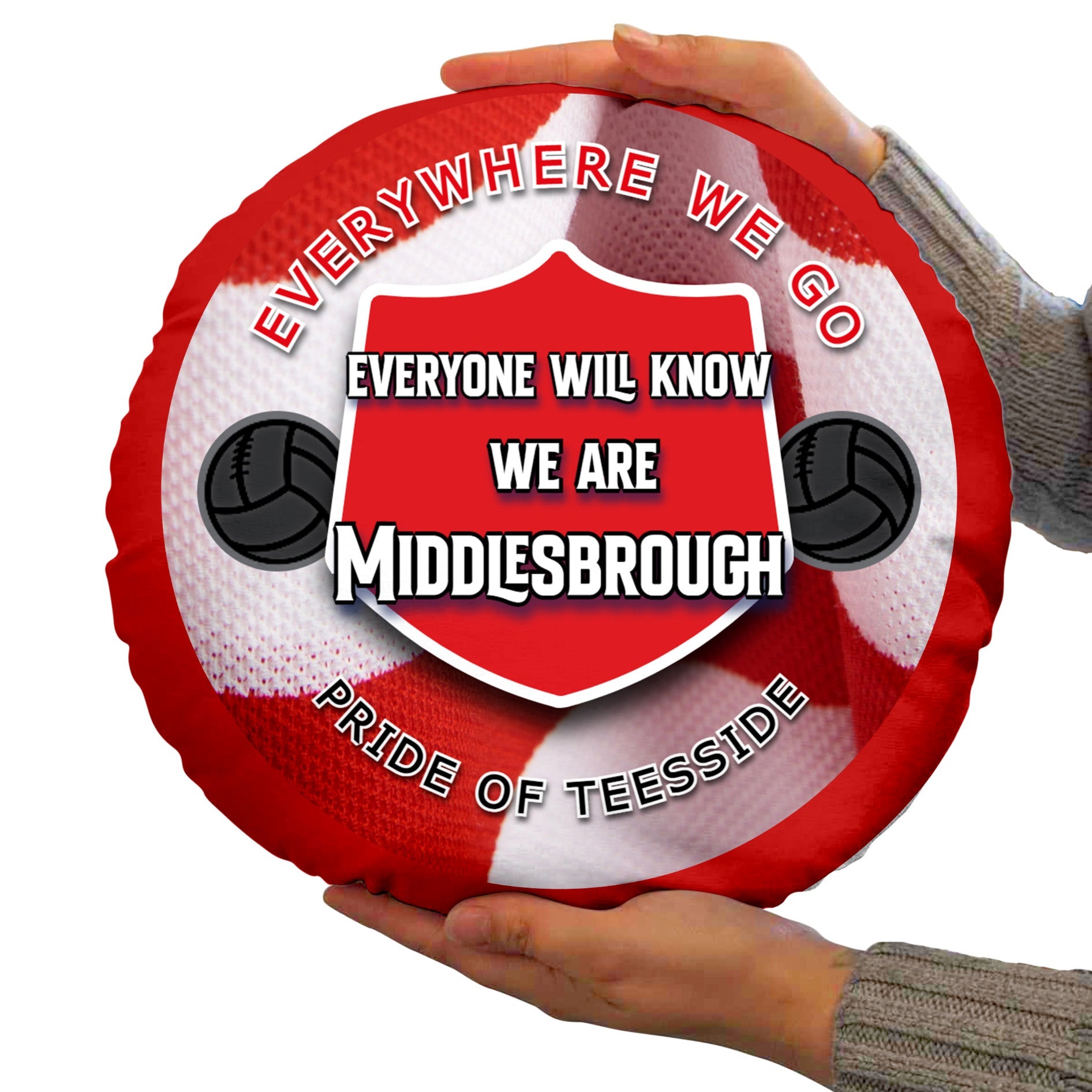 Middlesbrough Everywhere - Football Legends - Circle Cushion 14inch