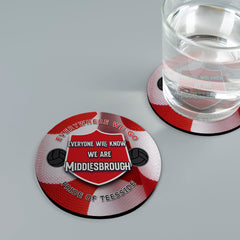 Middlesbrough Everywhere - Football Coaster - Square Or Circle