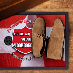 Middlesbrough Everywhere - Football Legends - Door Mat -60cm X 40cm