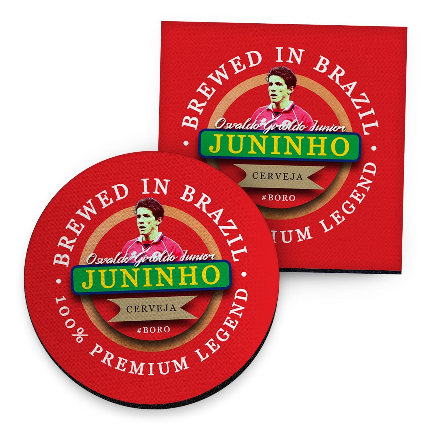 Middlesbrough Juninho - Football Coaster - Square Or Circle