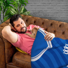 Millwall-- 1987 Home Shirt - Personalised Retro Fleece Blanket