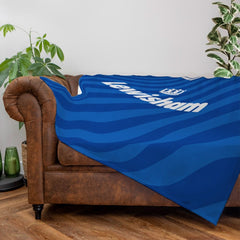 Millwall-- 1987 Home Shirt - Personalised Retro Fleece Blanket