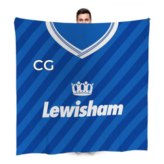 Millwall-- 1987 Home Shirt - Personalised Retro Fleece Blanket