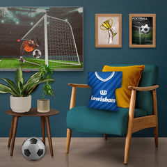 Millwall-- 1987 Home Shirt - Personalised Retro Shirt Cushion