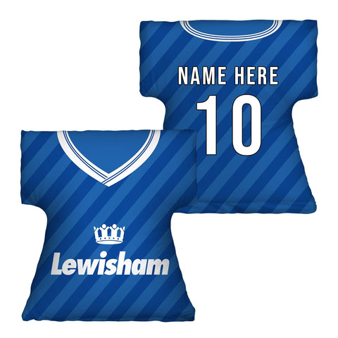 Millwall-- 1987 Home Shirt - Personalised Retro Shirt Cushion