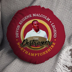 Northamptonshire Cricket Destroyer  - Legend Collection - Circle Cushion 14inch