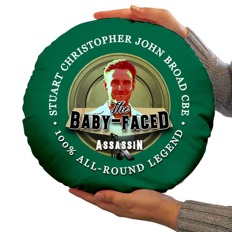 Nottinghamshire Cricket Baby Face  - Legend Collection - Circle Cushion 14inch