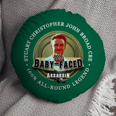 Nottinghamshire Cricket Baby Face  - Legend Collection - Circle Cushion 14inch