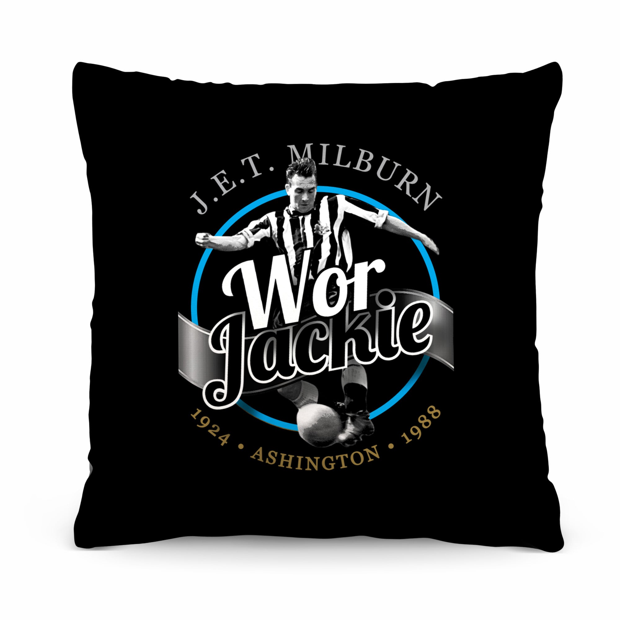 Newcastle Jackie Milburn_PRINT300 10inch Cushion - Cushion - 10inch