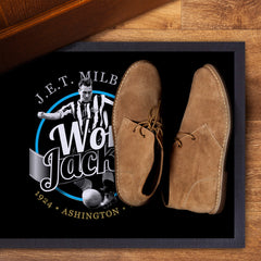 Newcastle Jackie Milburn - Football Legends - Door Mat -60cm X 40cm