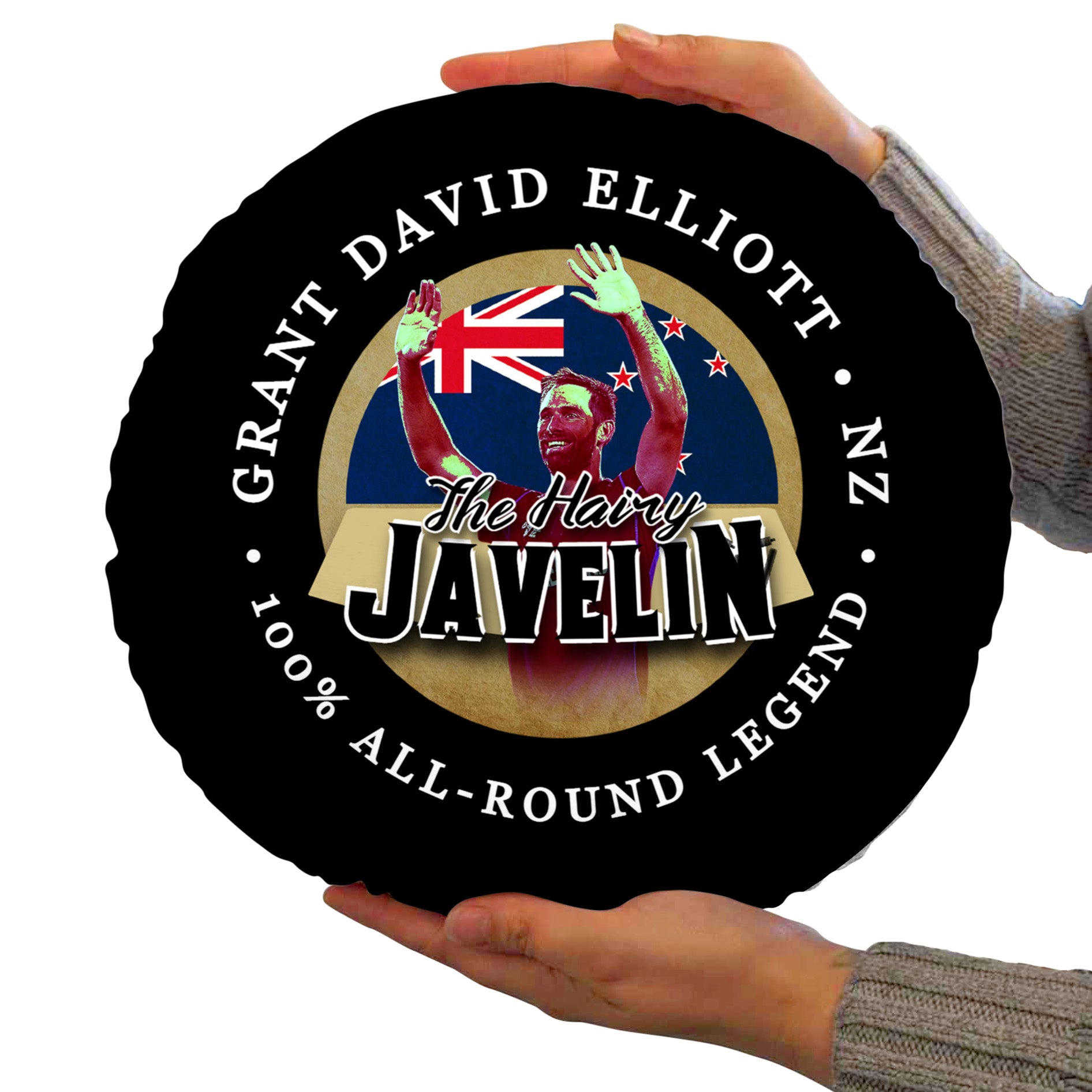 New Zealand Grant Elliott  - Legend Collection - Circle Cushion 14inch