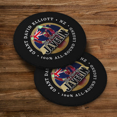 New Zealand Grant Elliott - Coaster - Circle or Square