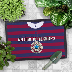 Newcastle 1996 Away Shirt - Personalised Retro Door Mat - 60cm x 40cm