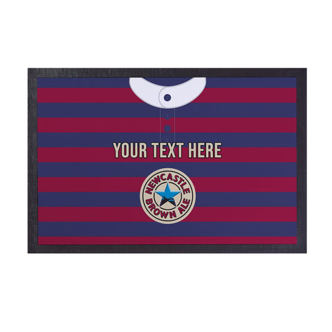 Newcastle 1996 Away Shirt - Personalised Retro Door Mat - 60cm x 40cm