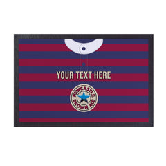 Newcastle 1996 Away Shirt - Personalised Retro Door Mat - 60cm x 40cm