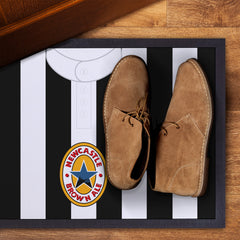 Newcastle 1996 Home Shirt - Personalised Retro Door Mat - 60cm x 40cm