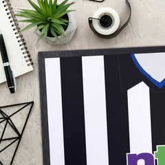 Newcastle 2001 Home Shirt - Personalised Retro Door Mat - 60cm x 40cm