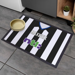Newcastle 2001 Home Shirt - Personalised Retro Door Mat - 60cm x 40cm