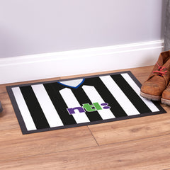 Newcastle 2001 Home Shirt - Personalised Retro Door Mat - 60cm x 40cm