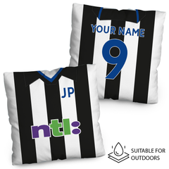 Newcastle - 2001 Home Shirt - 45cm or 61cm Retro Showerproof Outdoor Cushion