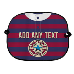 Newcastle 1996 Away Shirt - Personalised Retro Football Car Sun Shade - Set of 2