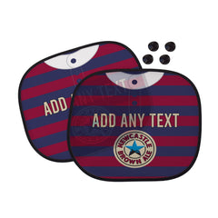 Newcastle 1996 Away Shirt - Personalised Retro Football Car Sun Shade - Set of 2