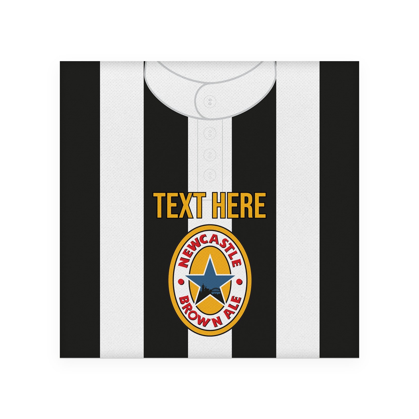 Newcastle 1996 Home Shirt - Personalised Drink Coaster - Square Or Circle